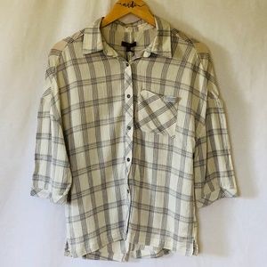 7 for All Mankind Button Down Plaid Shirt